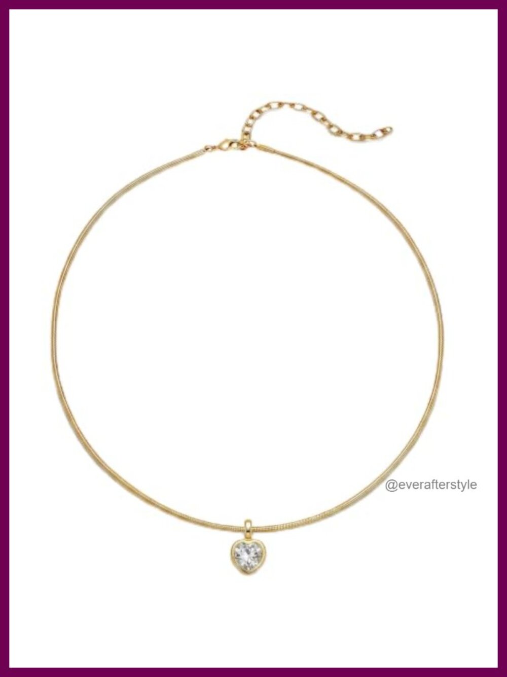 14K Gold Plated Marquise CZ Pendant Choker Collar Necklace Dainty Adjustable